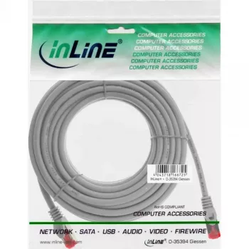 Kabel krosowy InLine S/FTP PiMF Cat.6 250MHz miedź bezhalogenowy szary 15m