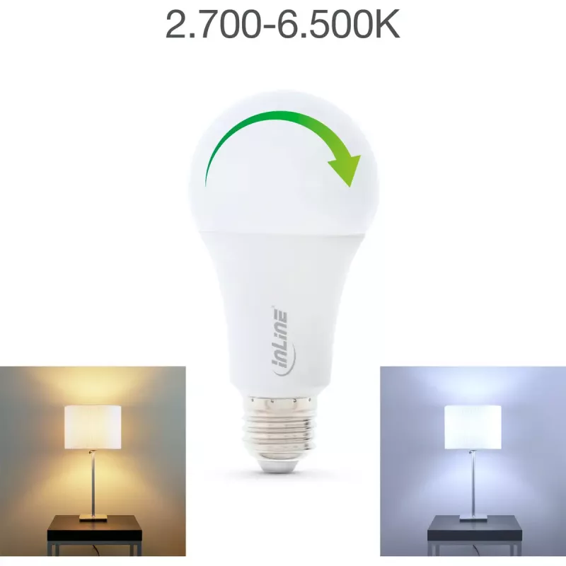 InLine SmartHome Żarówka LED RGB E27, 900LM