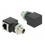 Adapter sieciowy DeLOCK M12 8-pin X-kodowany męski na gniazdo RJ45