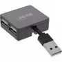 InLine USB 2.0 4-Port Hub, USB-A męski do 4x USB-A żeński, kabel 4cm