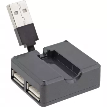 InLine USB 2.0 4-Port Hub, USB-A męski do 4x USB-A żeński, kabel 4cm