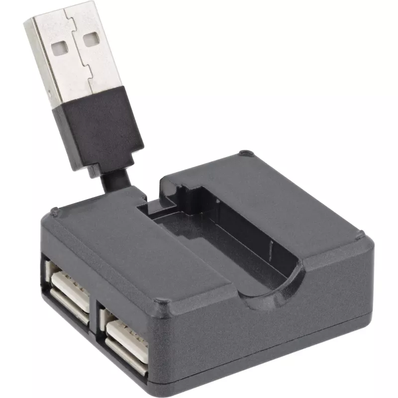 InLine USB 2.0 4-Port Hub, USB-A męski do 4x USB-A żeński, kabel 4cm