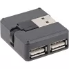 InLine USB 2.0 4-Port Hub, USB-A męski do 4x USB-A żeński, kabel 4cm