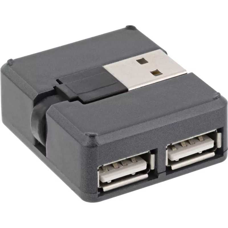 InLine USB 2.0 4-Port Hub, USB-A męski do 4x USB-A żeński, kabel 4cm