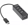 InLine USB 2.0 4-Port Hub, wtyk USB-C męski na 4x USB-A żeński, kabel 15cm