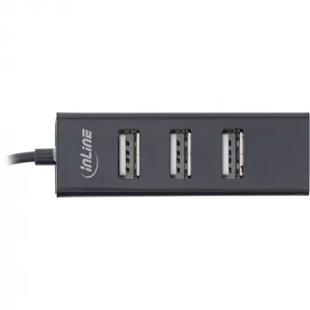 InLine USB 2.0 4-Port Hub, wtyk USB-C męski na 4x USB-A żeński, kabel 15cm