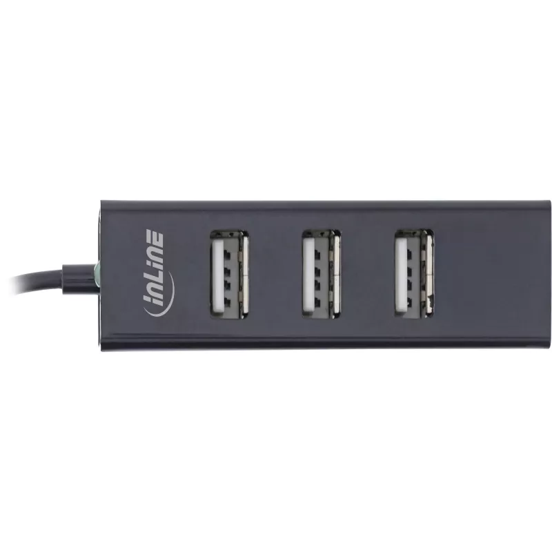 InLine USB 2.0 4-Port Hub, wtyk USB-C męski na 4x USB-A żeński, kabel 15cm