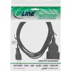 Przedłużacz InLine Euro Type C Plug Power męski / żeński, czarny, 5m