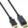 Kabel konwertera InLine DisplayPort na HDMI, czarny, 1 m