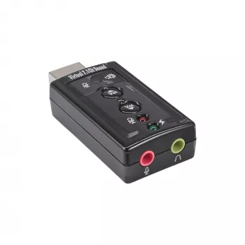 Zewnętrzna karta dźwiękowa USB InLine 33051C z wirtualnym dźwiękiem przestrzennym 7.1