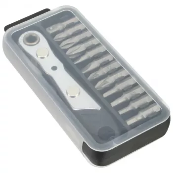 InLine Pocket Tool Set z mini grzechotką + zestaw bitów 12 szt.