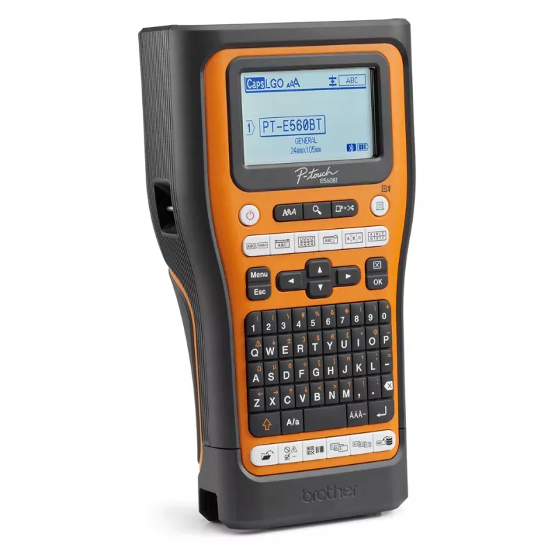 Drukarka etykiet Brother PT-E560BTSP, termotransferowa, 180 x 180 DPI, 30 mm/s, przewodowa i bezprzewodowa, HSE/TZe, Bluetooth, QWERTZ