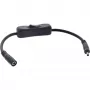 Kabel DC InLine z przełącznikiem, wtyk/gniazdo DC 3.5x1.35mm, AWG 18, czarny, 0,20m