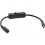 Kabel DC InLine z przełącznikiem, wtyk/gniazdo DC 5,5x2,5 mm, AWG 18, czarny, 0,20 m