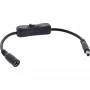 Kabel DC InLine z przełącznikiem, wtyk/gniazdo DC 5,5x2,1mm, AWG 18, czarny, 0,20m