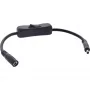 Kabel DC InLine z przełącznikiem, DC męski/żeński 4.0x1.7mm, AWG 18, czarny, 0,20m