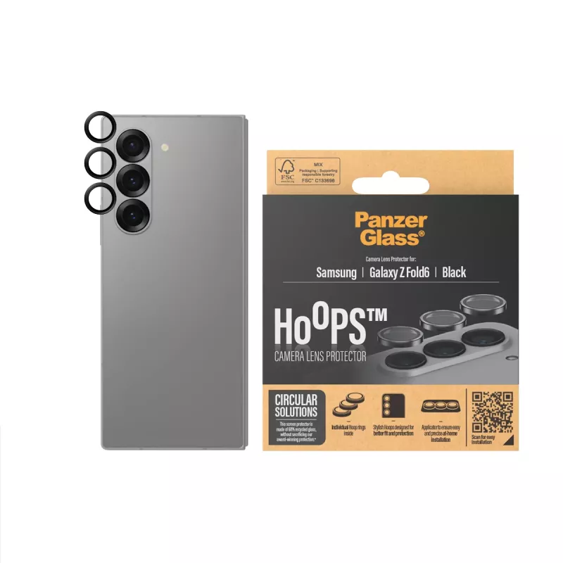 PanzerGlass ® Hoops® Osłona obiektywu aparatu Czarny Samsung Galaxy Z Fold6