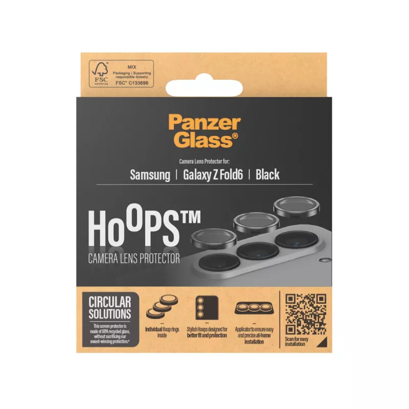 PanzerGlass ® Hoops® Osłona obiektywu aparatu Czarny Samsung Galaxy Z Fold6