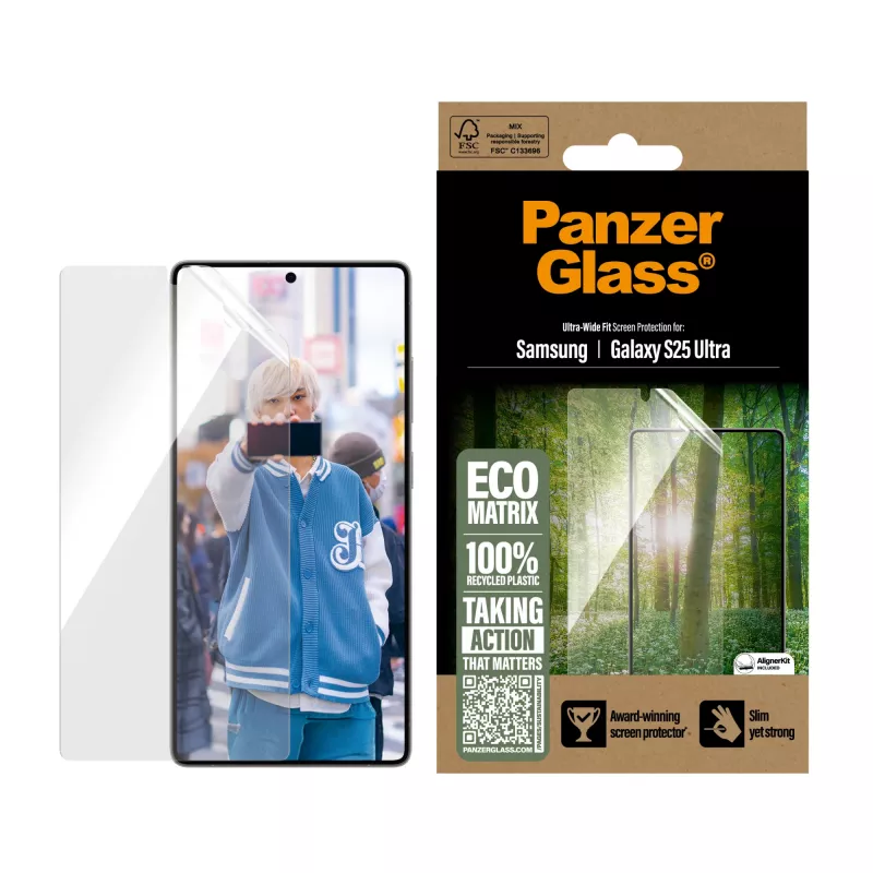 PanzerGlass ® ECO MATRIX ochrona ekranu Samsung Galaxy S25 Ultra | Ultra-Wide Fit