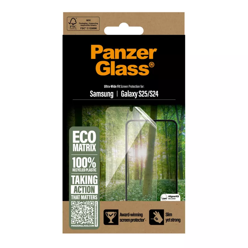 PanzerGlass ® ECO MATRIX Szkło ochronne Samsung Galaxy S25 | S24 | Ultra-Wide Fit