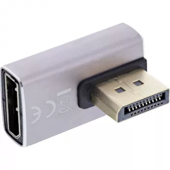 Przejściówka DisplayPort InLine 17291I szaro-czarna ze złoconymi stykami