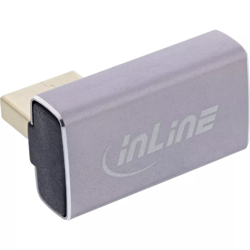 Przejściówka DisplayPort InLine 17291I szaro-czarna ze złoconymi stykami