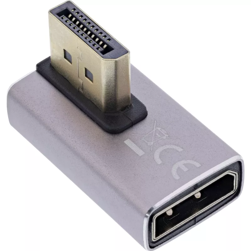 Przejściówka DisplayPort InLine 17291I szaro-czarna ze złoconymi stykami