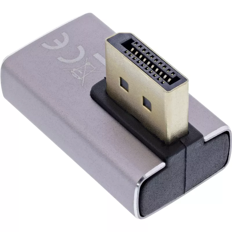 Przejściówka DisplayPort InLine 17291I szaro-czarna ze złoconymi stykami