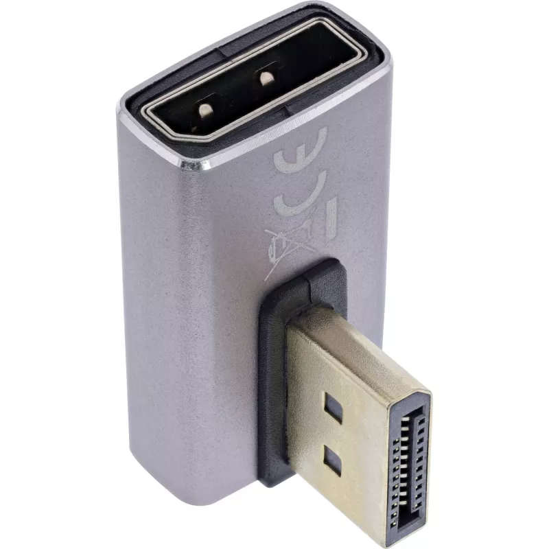 Przejściówka DisplayPort InLine 17291I szaro-czarna ze złoconymi stykami