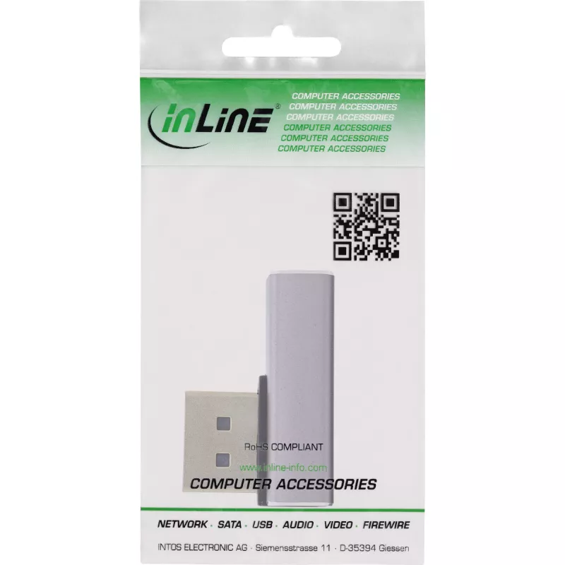 Adapter DisplayPort InLine 17291H szary czarny pozłacany