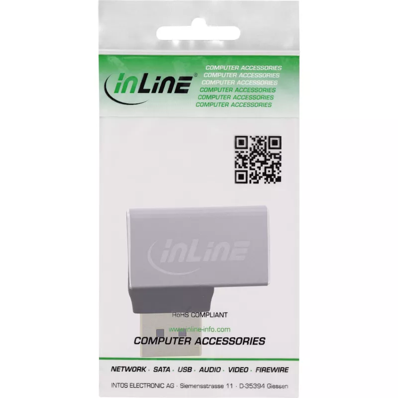 InLine 17291E przejściówka DisplayPort Szary, Czarny