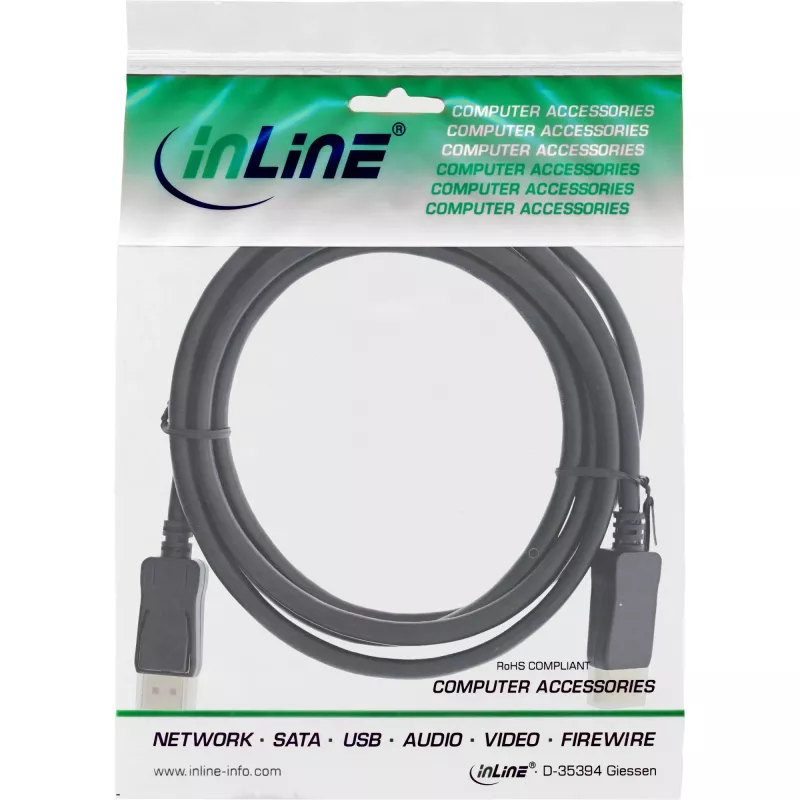 InLine 15322 kabel DisplayPort 2,5 m czarny