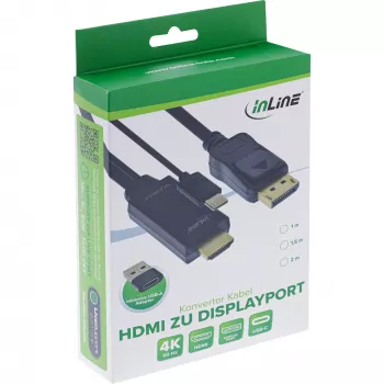 Aktywny konwerter wideo InLine 17162I 3840x2160 HDMI na DisplayPort