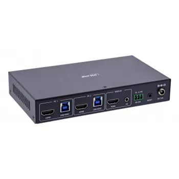 InLine 57885C Przełącznik KVM do montażu w szafie Czarny