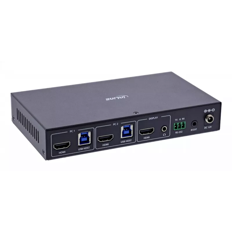 InLine 57885C Przełącznik KVM do montażu w szafie Czarny