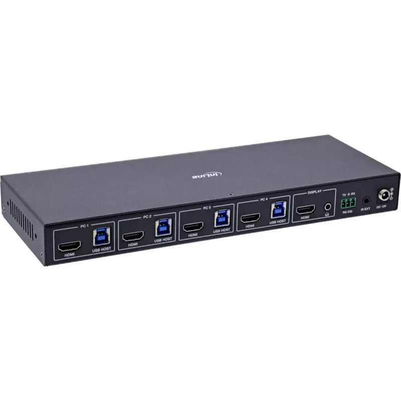 InLine 57885D Przełącznik KVM do montażu w szafie RACK Czarny