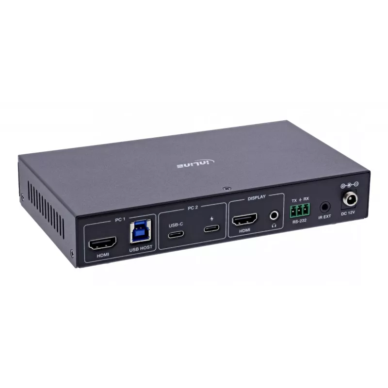 InLine 57885E Przełącznik KVM do montażu w szafie Czarny