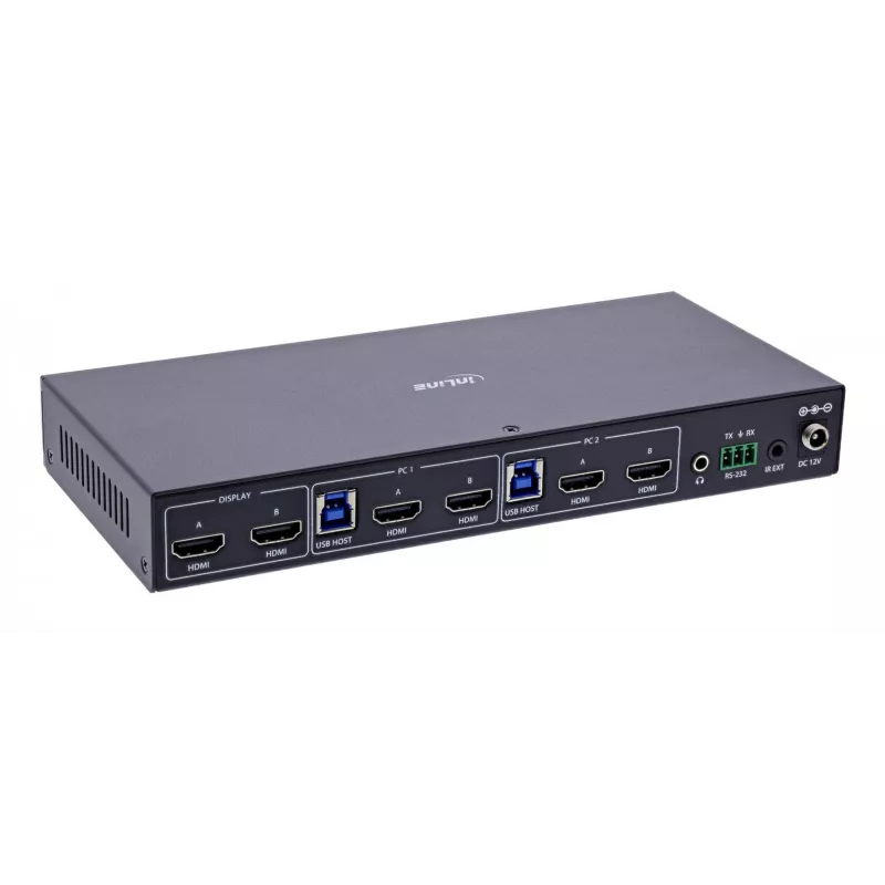 InLine 57885H Przełącznik KVM do montażu w szafie Czarny