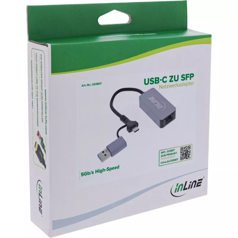 InLine 33380T karta sieciowa Ethernet 5000 Mbit/s