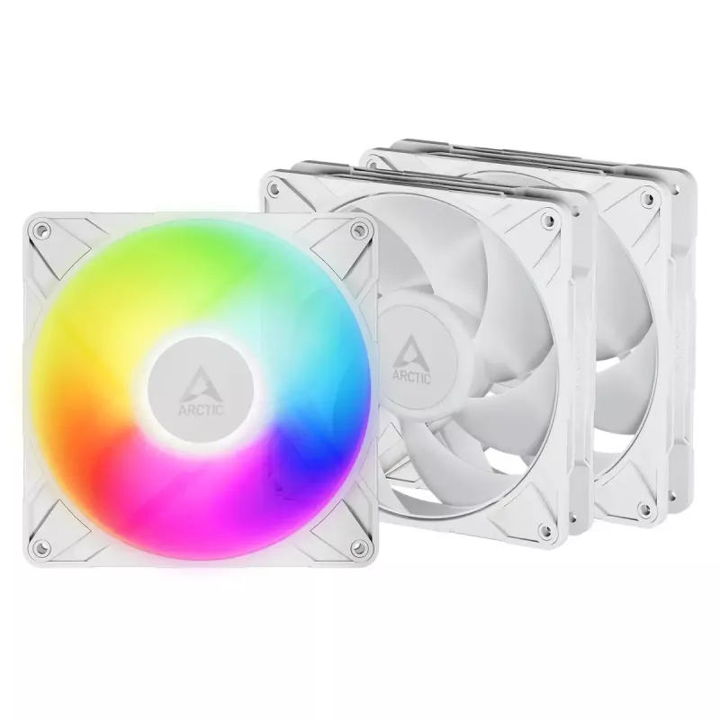 ARCTIC Freezer P14 Pro A-RGB (Biały) - Zestaw 3 sztuk 140 mm A-RGB PWM z rozdzielaczem kabli