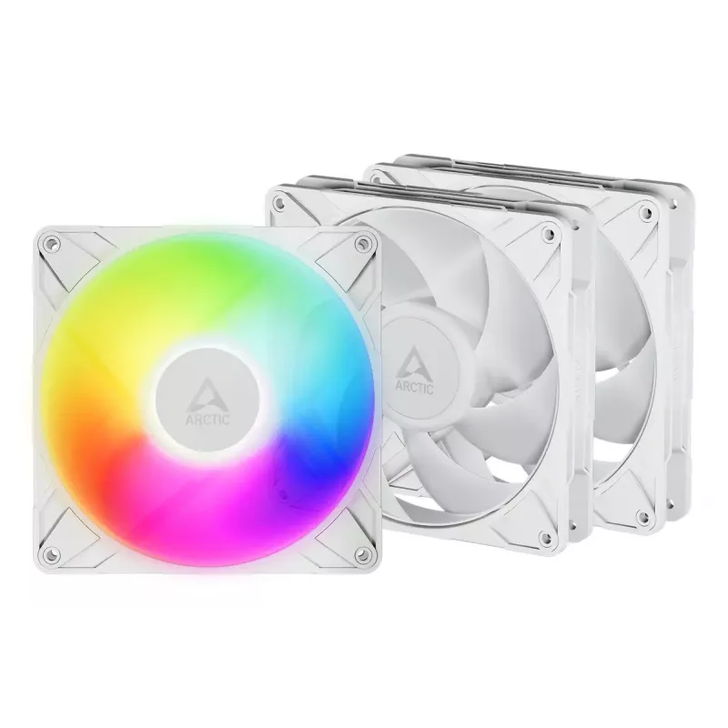 ARCTIC Freezer P14 Pro A-RGB (Biały) - Zestaw 3 sztuk 140 mm A-RGB PWM z rozdzielaczem kabli