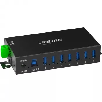 InLine 35396B koncentrator interfejsów USB 3.2 Gen 1 (3.1 Gen 1) Type-B 5000 Mbit/s Czarny