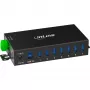 InLine 35396B koncentrator interfejsów USB 3.2 Gen 1 (3.1 Gen 1) Type-B 5000 Mbit/s Czarny