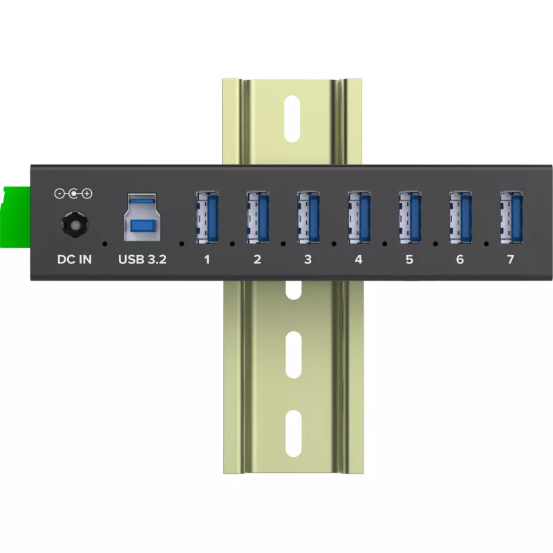 InLine 35396B koncentrator interfejsów USB 3.2 Gen 1 (3.1 Gen 1) Type-B 5000 Mbit/s Czarny