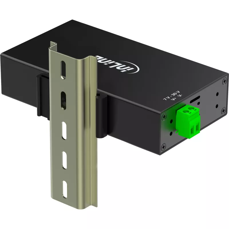 InLine 35396B koncentrator interfejsów USB 3.2 Gen 1 (3.1 Gen 1) Type-B 5000 Mbit/s Czarny