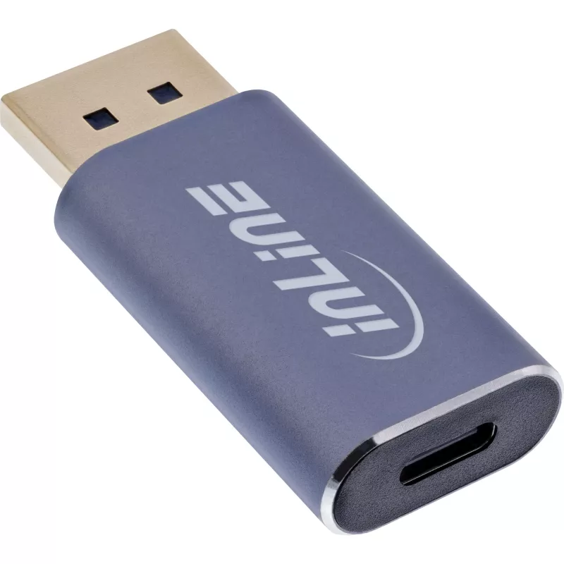 InLine 64107I adapter kabla wideo USB Type-C DisplayPort Szary