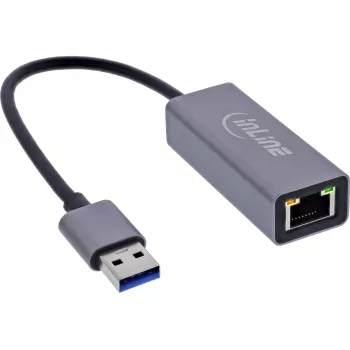 InLine 33380P karty interfejsów/adapter RJ-45 USB Typ-A Męski 1 Gbit/s