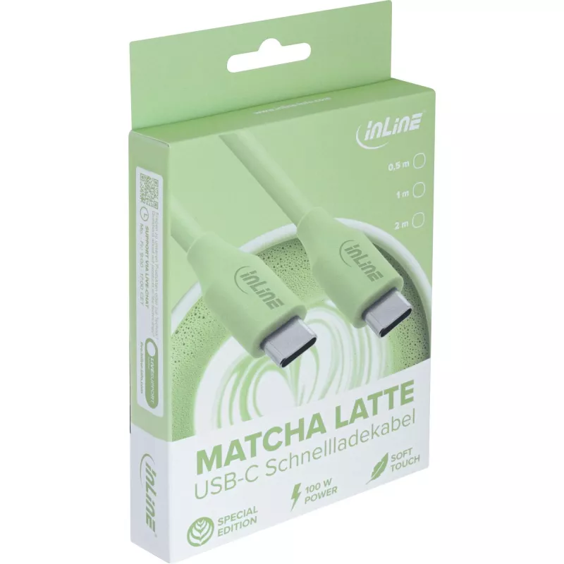 Kabel USB InLine 35892G 2m USB C zielony USB 2.0 0,48 Gbit/s