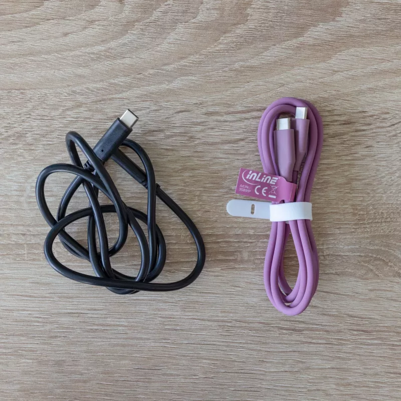 Kabel USB InLine 35891P 1m USB C Fioletowy USB 2.0 0.48 Gbit/s