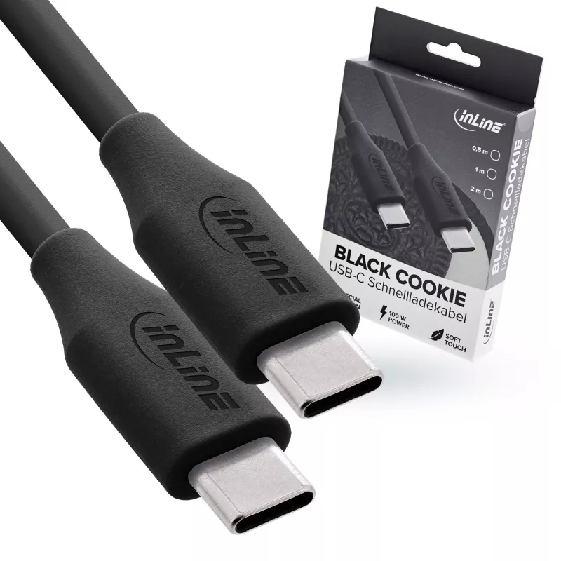 InLine 35891 kabel USB 2.0 1 m USB-C Czarny